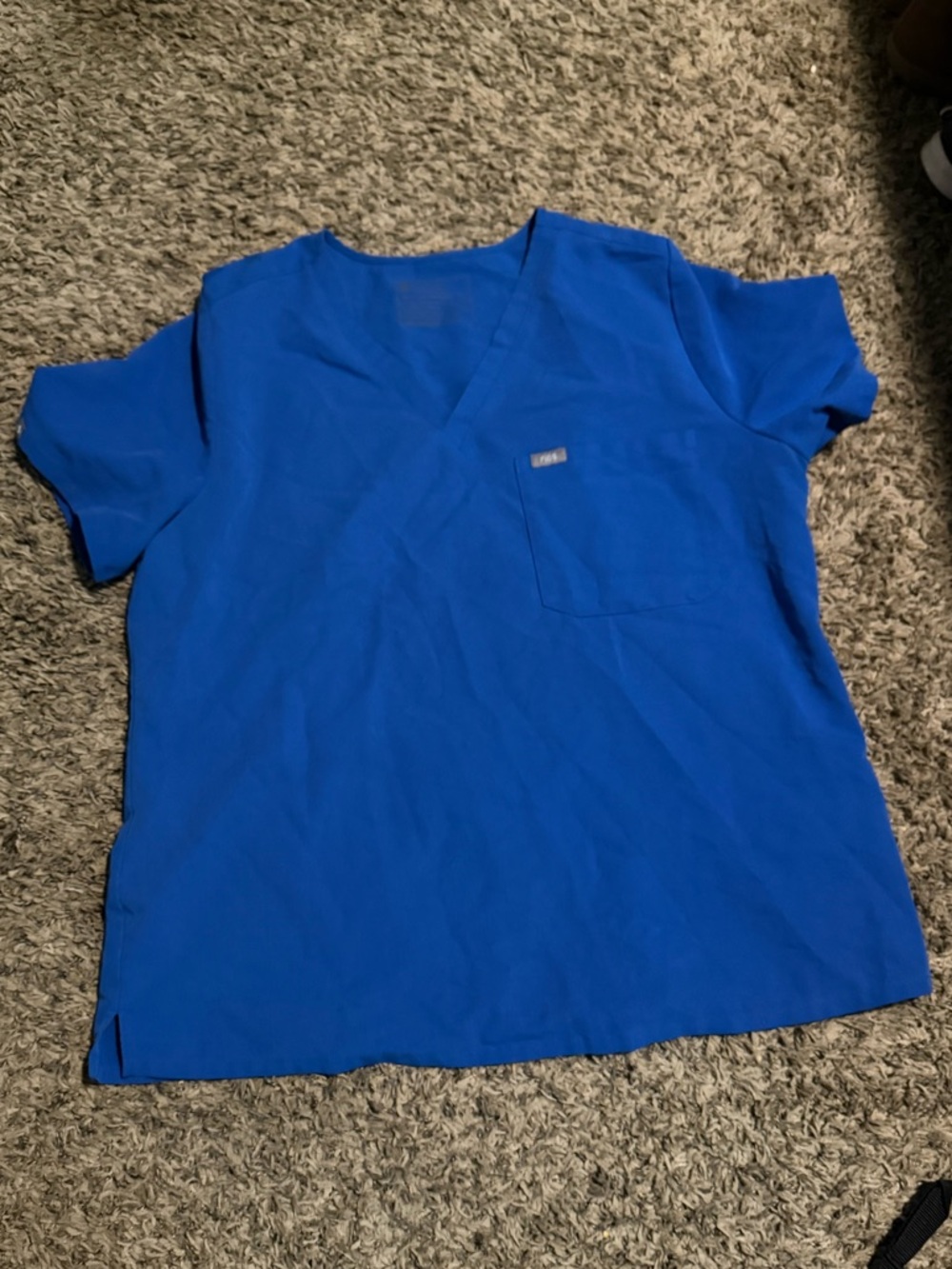 Figs Women's V-Neck Scrub Top in Royal Blue